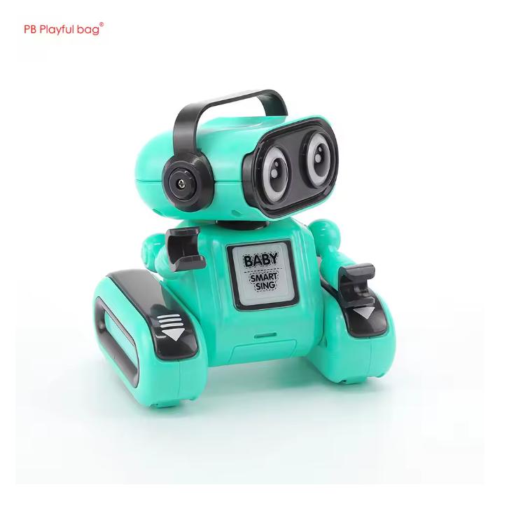 Big Head DIY Intelligent Remote Control Robot Electric Recording Light Music Children's Educational Electric Toys AC221