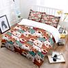 Dense Cartoon Bear Pattern Bedding Set for Kids Luxury Gift 3pcs Digital Print Comforter Set Soft Comfortable Breathable