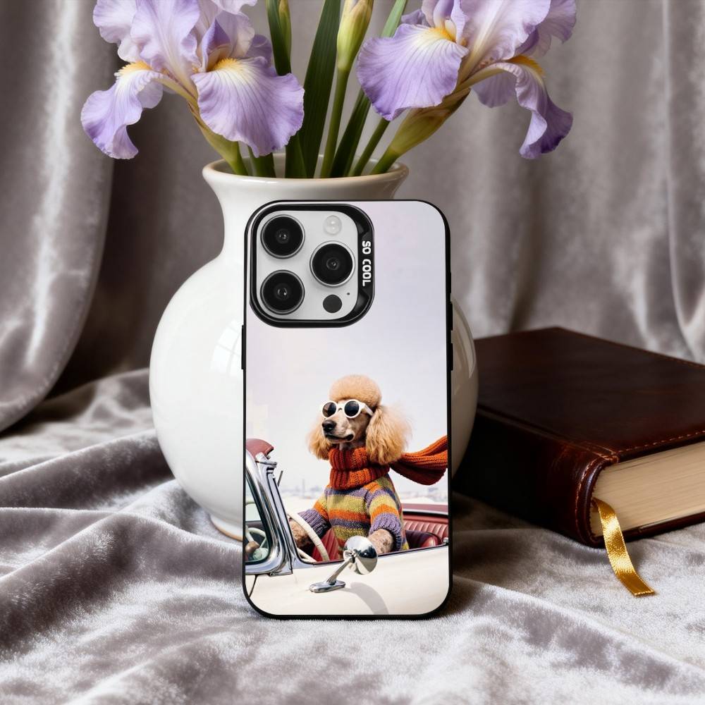 F-Funny A-Animal D-Dog-G Phone Case For iPhone17,16,15,14,13,12,11 Plus,Pro Max Black Candy Silver Phone Case