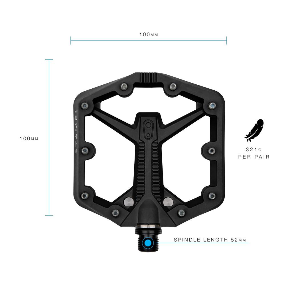 Crankbrothers MTB Pedals Stamp 1 Gen 2 Small Black