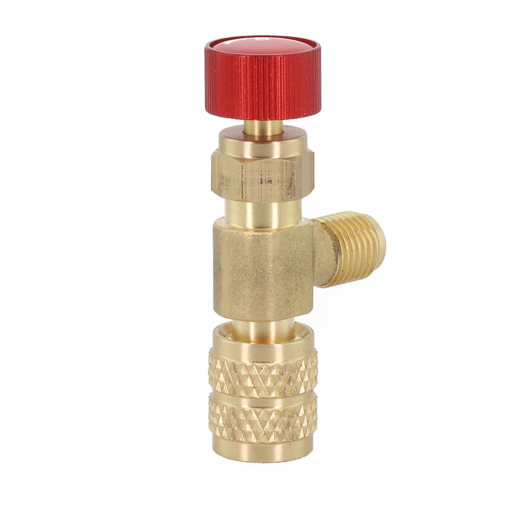 Easy To Handle AC Valve Safety Valve Leakage-free Connection Movable Thimble Pure Brass Valve Body Top Swivel Design