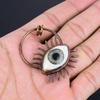 Evil Eye Pendant, Copper Electroformed Gemstone Jewelry, Handmade Pendant, For Mother Day