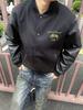 Tokyo Street Hip Hop Embroidered Leather Baseball Jacket, Slim Fit Unisex Outerwear
