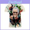 Maglietta da Uomo di Qualità Premium Memories Stan Lee Supereroe Marvel con Disegno di Spiderman