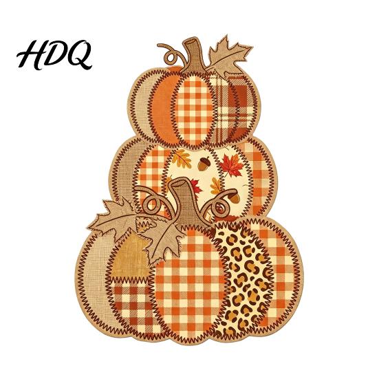 Warm Color Table Ornaments Wooden Autumn Harvest Patchwork Ornament for Decoration Retro Decorative Mason Jars Festival Ornament Lightweight