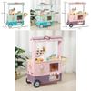 Wooden Ice Cream Shop Playset With Cash Register For Kids Pretend Market Toy