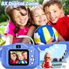 Blaue Hund Kinderkamera 1080P HD Digitalkamera 2,0" Dual-Objektiv Selfie-Videokamera mit Spielen Geburtstagsgeschenk Spielzeug für Jungen