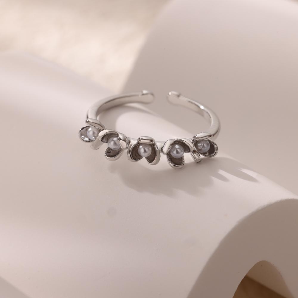 Stainless Steel Bow Tie Mermaid Snake Rings Dainty Zircon Adjustable Ring for Women Wedding Anti Fading Zircon Accessories Gift