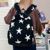 Schoolbag1011 autumn and winter new Korean version ins polka dot star plush backpack women's small middle school schoolbag