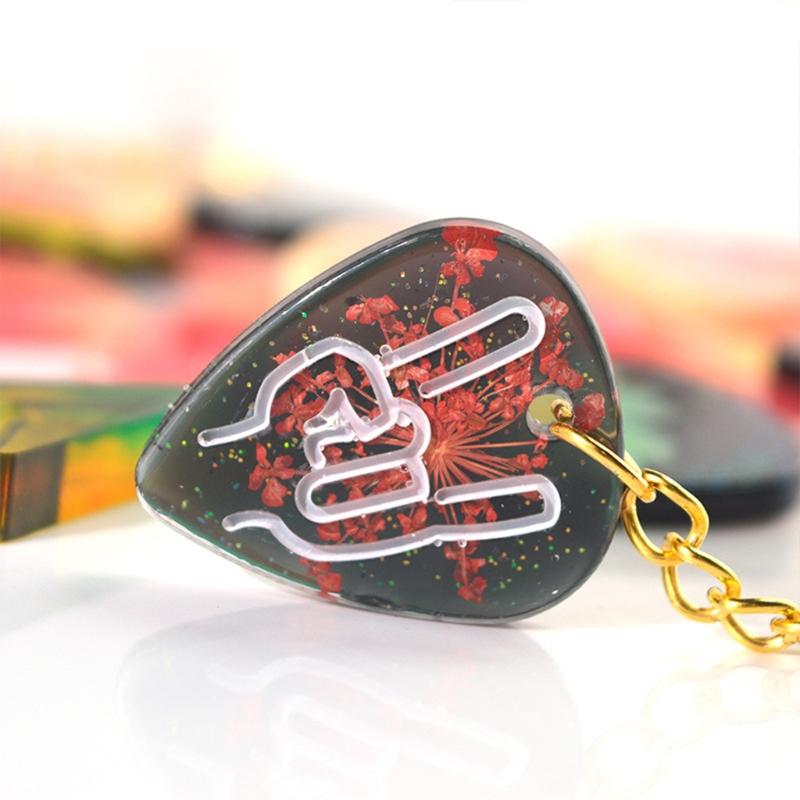 1/2/3Pcs Guitar Picks Molds for Resin Casting Guitars Pick Resin Mold for Musical Instruments Accessories Adult Kids