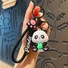Charming Silicone Cartoon Panda Keychain Bag Pendant Ideal For Birthdays And Special Occasions
