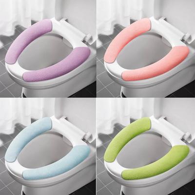 1 Pair Toilet Seat Cushion Self-adhesive Toilet Seat Cover Pad Universal Toilet Cover