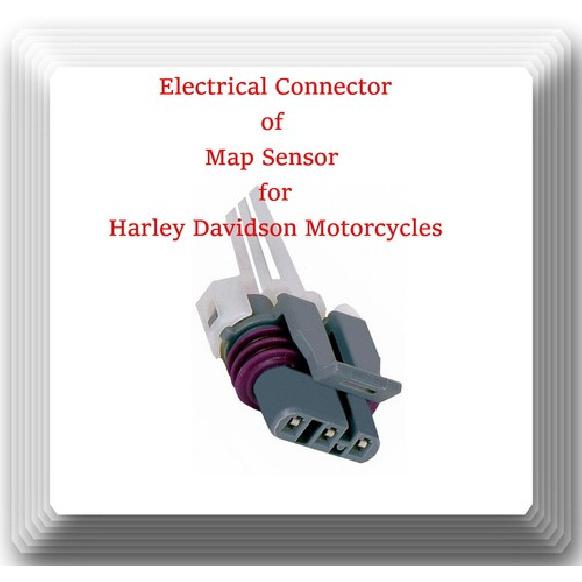 Manifold Pressure Sensor MAP Sensor W/Connector Fits:Harley Davidson Motorcycles