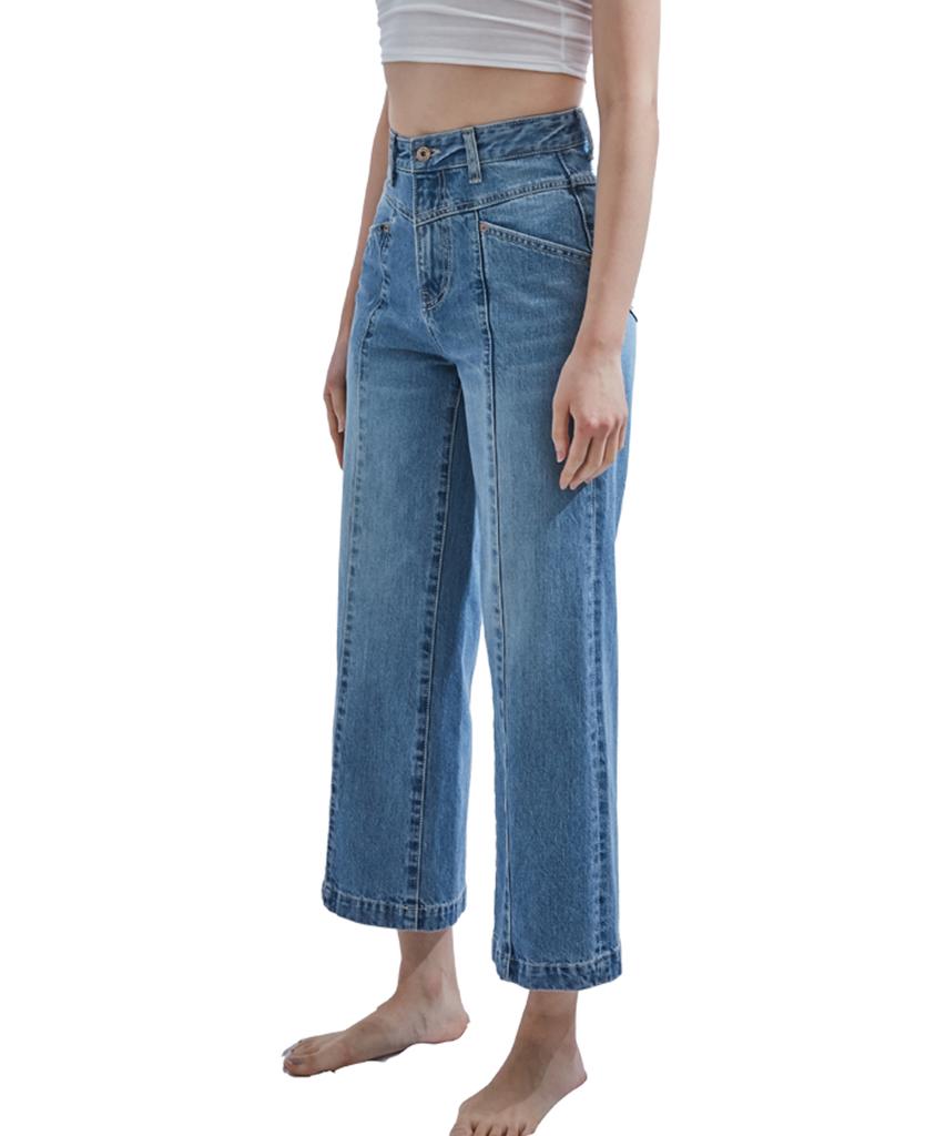 DILETTANTISME A-Line Wide Crop Denim