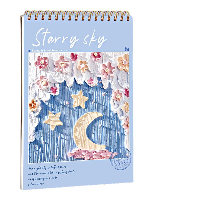 MOKA A4 Spiral Bound Oil Painting & Sketchbook for Kids - Thickened Doodling & Drawing Notebook