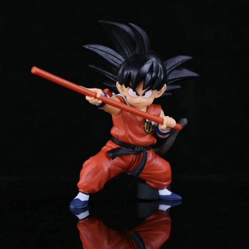 Hot 14cm Dragon Ball Anime Model Son Goku Childhood Action Model PVC Figure Toy Statue Doll Collection Decoration Gift