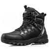 Men's Winter Warm Snow Boots With Fur Lined Outdoor Anti-Slip Waterproof Walking Ankle Booties for Male Comfortable Hiking Mid-Calf Boots Shoes