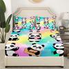 Cute Cartoon Panda Pattern Bed Hat Four-Piece Bedding Set Bedroom Dormitory Bedding Decoration
