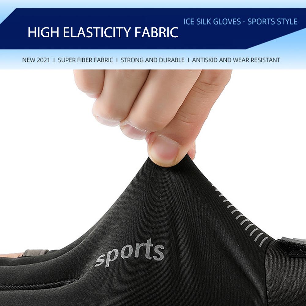 Sun Protection Fishing Gloves Anti-slip Cycling Gloves High Quality Ice Silk Halffinger Men
