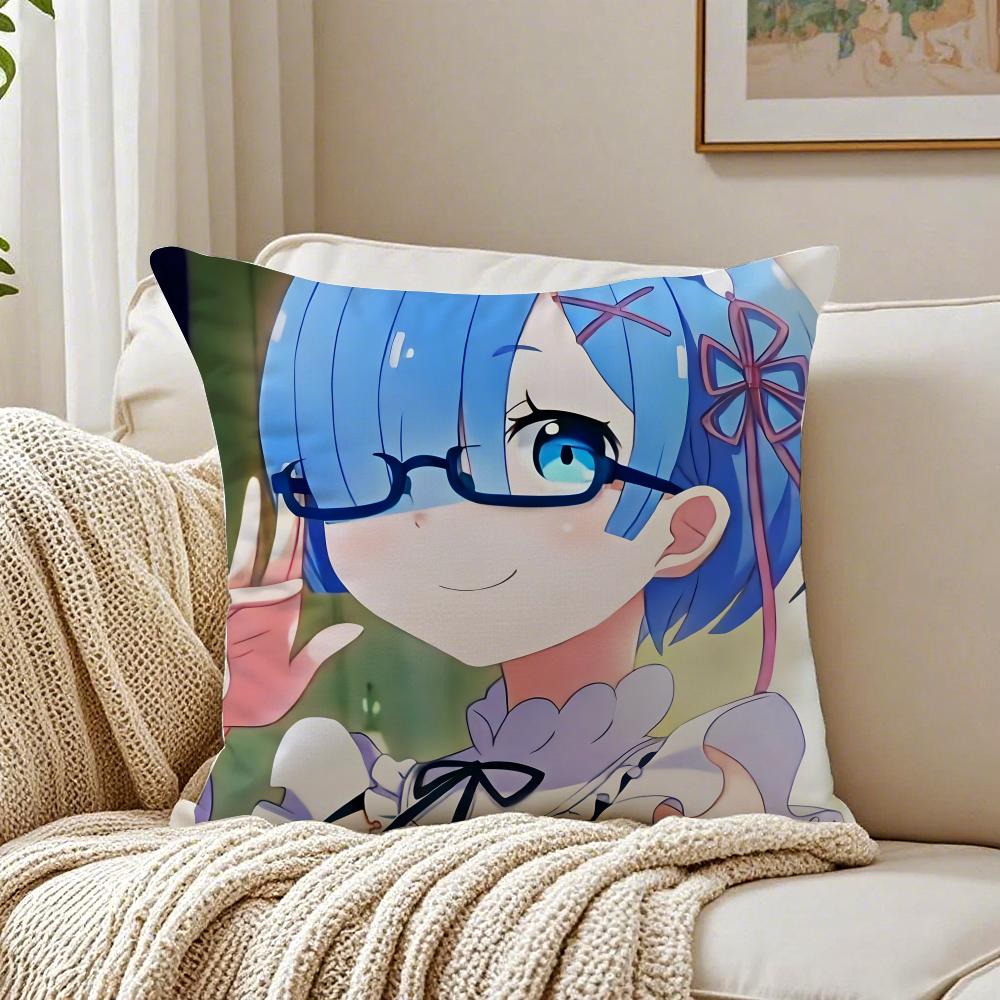 anime character loyal RRe ZZero Cushion Cover Pillowcase Antidustmite living Room Sofa Decor Cushion Room