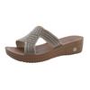 Fashion Fashionable Women's Thick Bottom Slippers Summer Outerwear Trendy Increasing Net Red Explosion Style Flat Sandals
