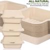 Disposable Clamshell To Go Boxes,Compostable Biodegradable Clamshells Takeout Containers with Lids,Microwavable Container