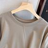 Round Neck Irregular Zipper Slit Top for Women with Summer Temperament