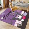 1pc Sanrio Kuromi Mermaid Printed Office Carpet Rectangle Rug Under The Table,Perfect Room Decor for Living Room, Bedroom, Kitchen, Non-slip Floor Mat