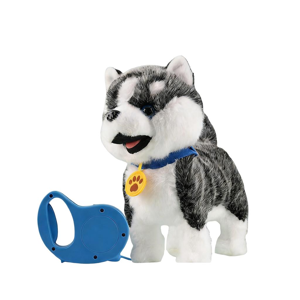 Electric Plush Toy Dog Sings, Sticks Out Tongue When Head Is Touched (random Leash)