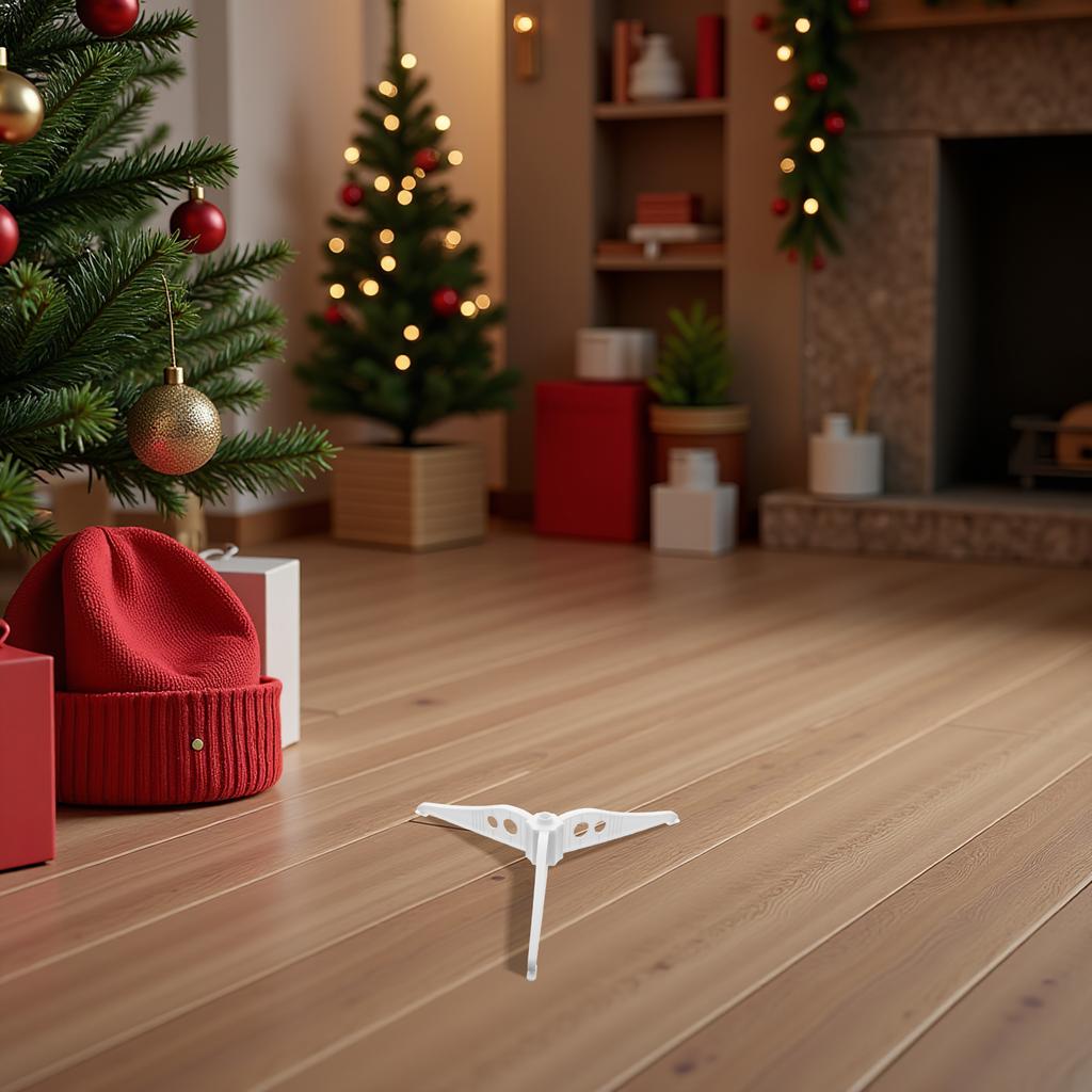 2pcs Christmas Tree Stand Detachable Plastic Base For 0.8Cm Pole Heavy Duty Artificial Tree Holder - Xmas Bracket Replacement