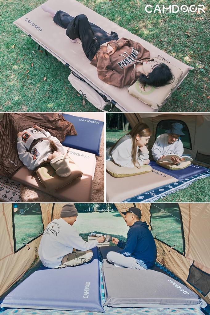 CAMDOOR Camping Mat Air Mat Thick 10cm8cm [Automatically Inflates In 30 secondsSuper Wide 82cm] R Value 6.8 Inflator Mat Sleeping In Car Mat Inf Mat