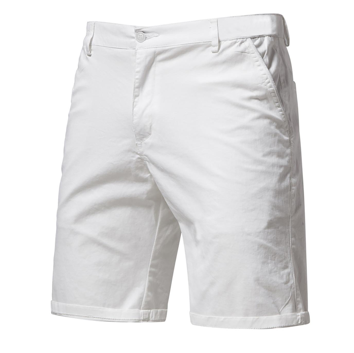 

Мужские летние повседневные однотонные шорты-бермуды с искусственными карманами для повседневной носки XL белый