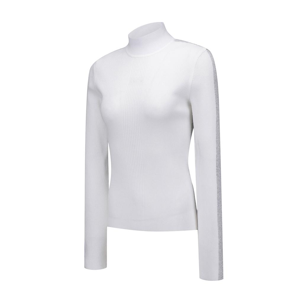 ANEW GOLF Women Fa Mock Neck Sweater_Wh