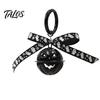 Backpacks Pumpkin Bell Keychain Halloween Keychain, Hollow Head Key Ring with Ribbon Bow, Charm for Holiday Party Decoration
