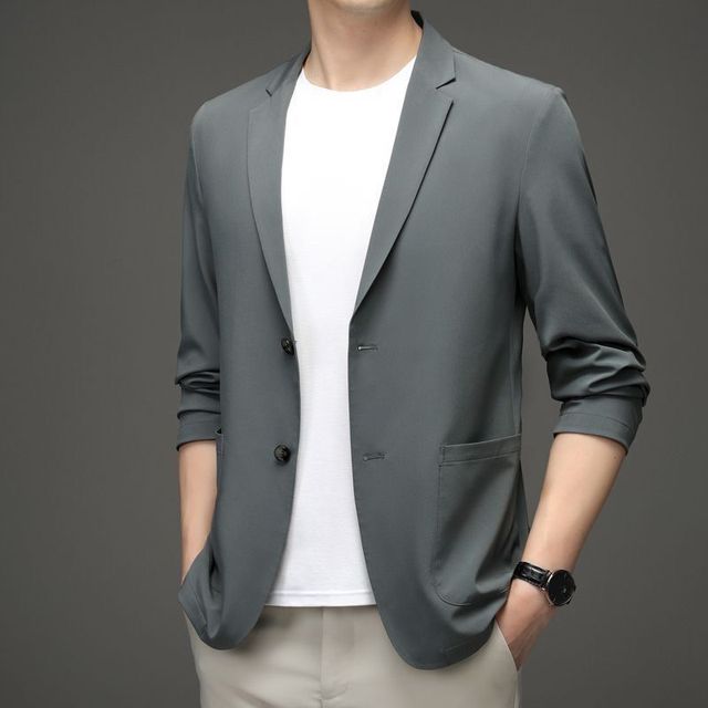 Yaz Ince Erkek Blazer Ceket Yüksek Kaliteli erkek Moda Rahat Buz Ipek Nefes Takım Elbise Ceket Erkekler için Düğün Takımları 4XL
