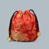 Bright Color Chinese Good Lucky Bag Auspicious Cloud Design Storage Gift Pouch