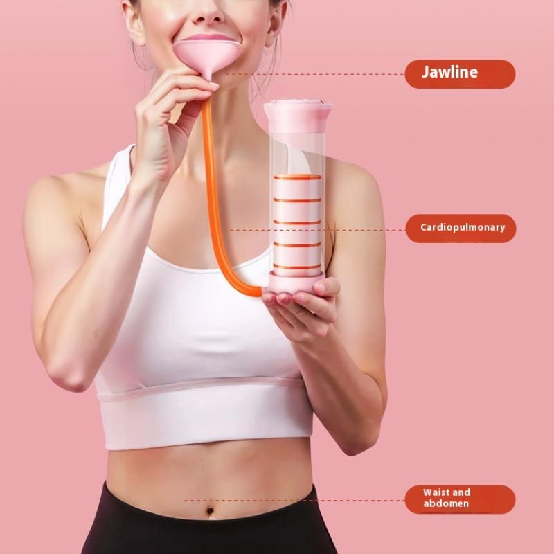 Adjustable Diaphragm Breathing Dumbbell Trainer For Core Strength Facial Toning Lung Capacity Expander