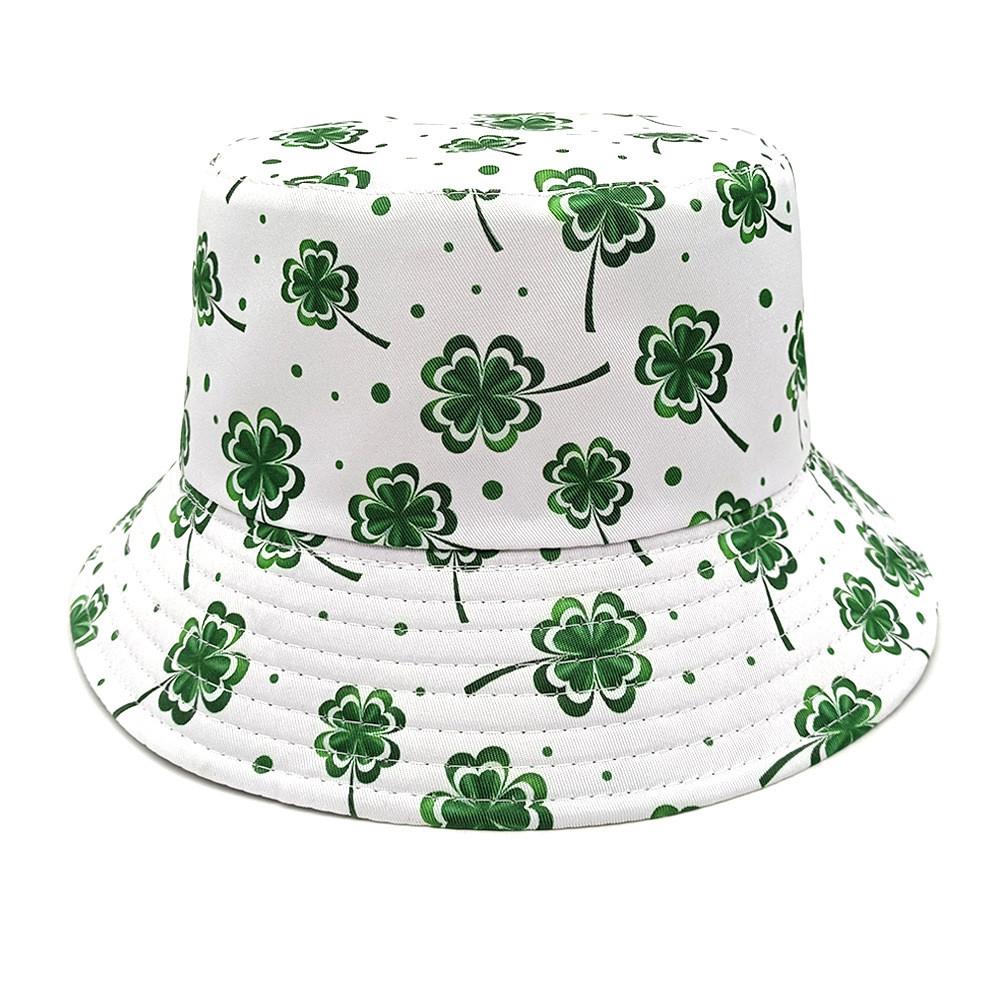 Saint Patrick Floral Digital Print Vintage Style Sun Hat For Spring Party And Outdoor