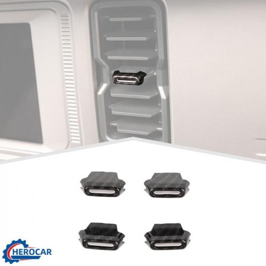 Center Control AC Air Conditioner Vent Knob Trim for Ford Bronco 21+Carbon Fiber