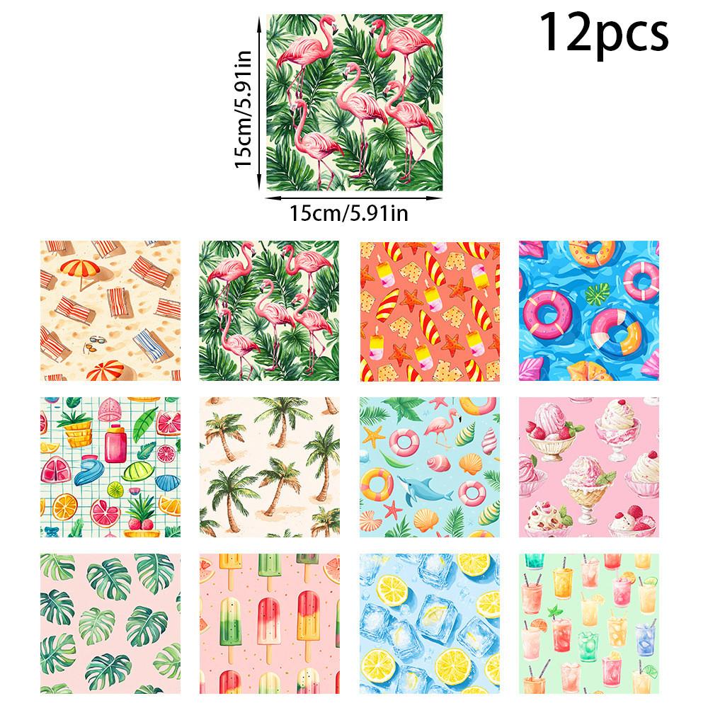 Marine Creatures Flamingos Ice Cream Patterns Gifts Decorative Packaging Paper