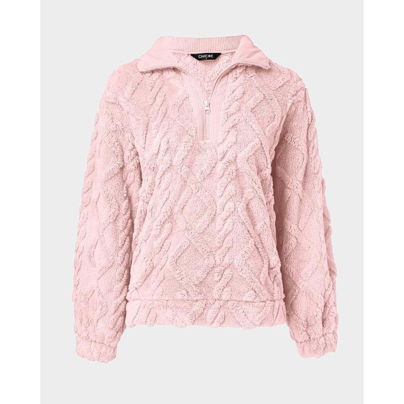 Autumn and Winter Women's Plus Size Solid Colour Long Sleeve Pullover