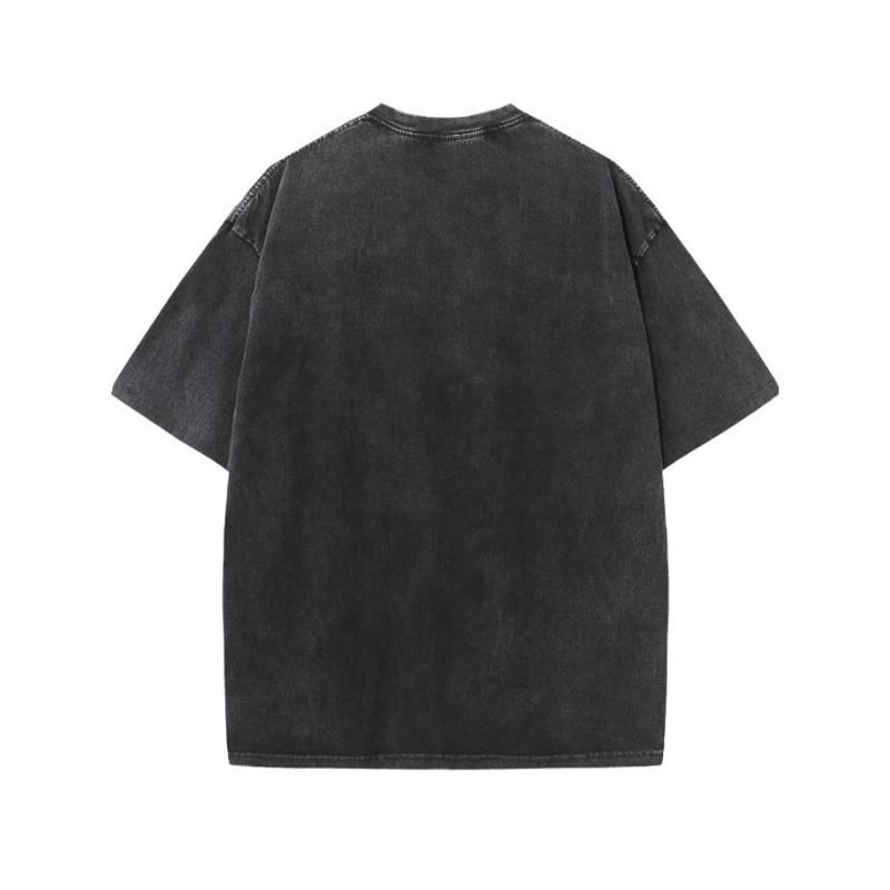 Lain Serial Experiments Monochrome Anime Text, Men's Vintage Short Sleeve Crew Neck Comfortable Pure Cotton Top