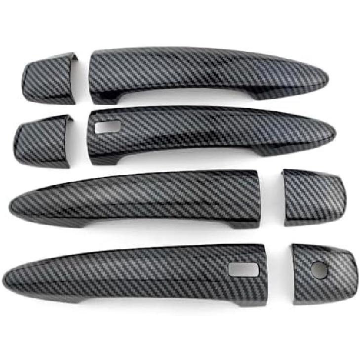 Carbon Fiber Color Exterior Door Handle Cover Trim for Nissan Altima Sentra 2020-2025 X-Trail T33 Rogue 2021-2024 Qashqai Accessories Decor (with With Smart Key Holes