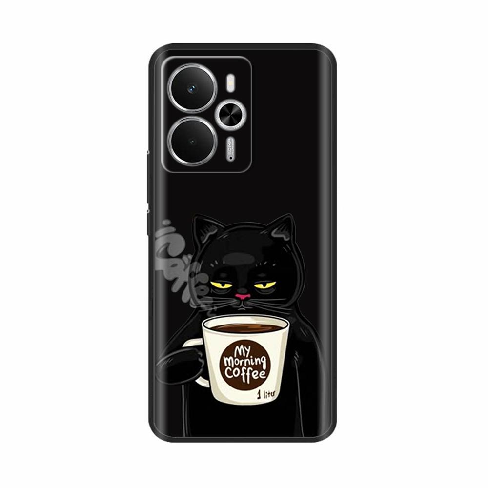 För Realme 14 5G Fodral Mjuk Matt Silikon Baksideskydd För Realme 14T Fundas Realme14 Tecknade Blommor Fodral för Realme 14T
