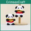 Porte-clés en peluche panda hamburger, pendentif en peluche, cadeau pour enfants