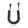 Laptop Spring Loaded USB C Cable 100cm 120W Rapid Charging Double Type C End High Durability Anti Twist Design Universal