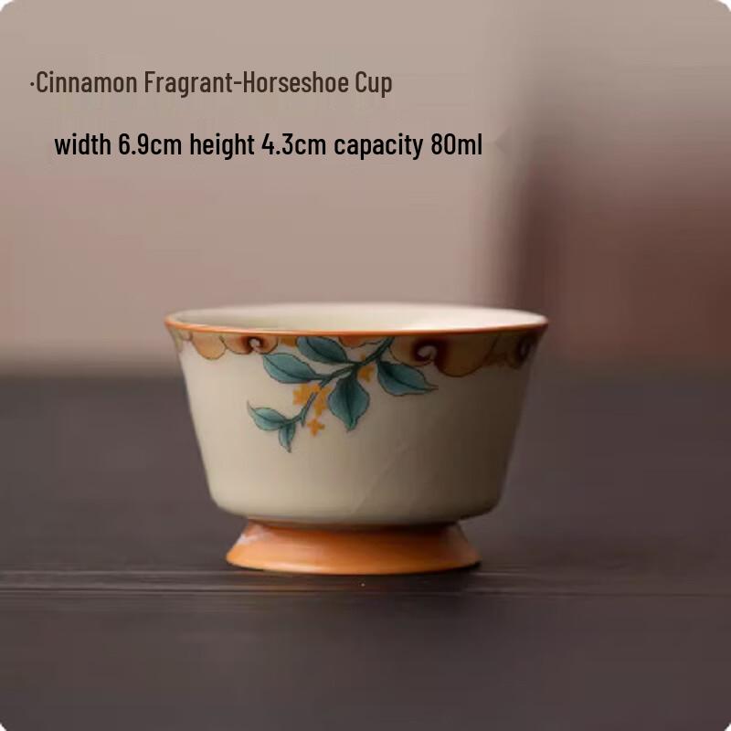 Shangqi Creative Ceramic Gongfu Tasting Teacups, 80ml Set of 2