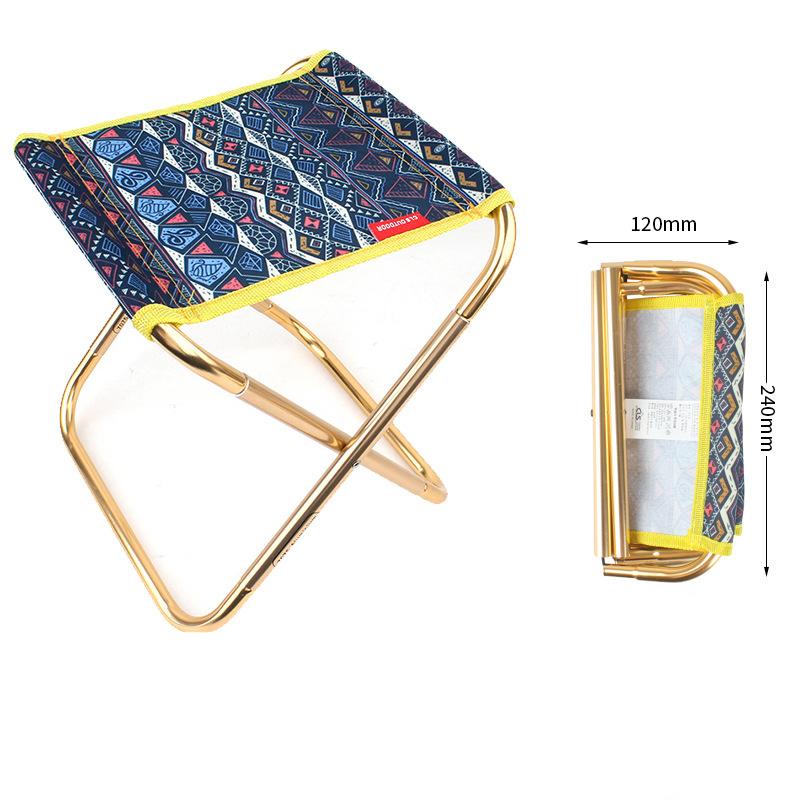 Sedia Pieghevole Ultraleggera in Alluminio 7075, Sgabello Portatile da Treno per Campeggio all'Aperto, Pesca, Escursionismo, Picnic