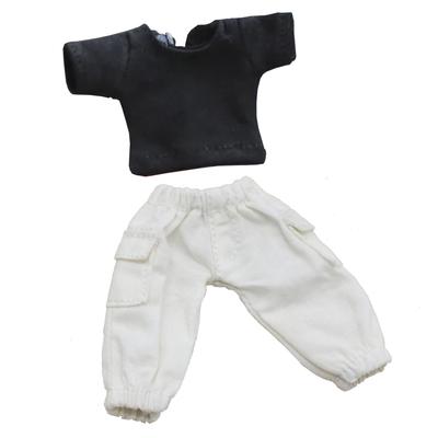 Roupas para Boneca Felimoa Exclusivas OB11 Escala 1/12 Camiseta Lisa Conjunto de Roupas para Boneca com 1 Peça de Cima e 1 Peça de Baixo