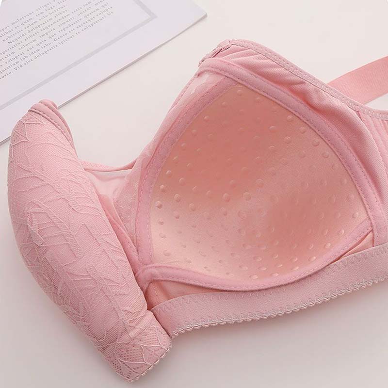 Large Size Thin Section of Anti-sagging Non-steel Ring Bra Lifting Breast Gathering Anti-glare Bra Back Underwear